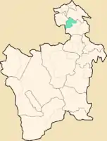 Lage des Municipio Pocoataim Departamento Potosí