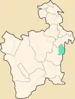 Lage des Municipio Vitichiim Departamento Potosí