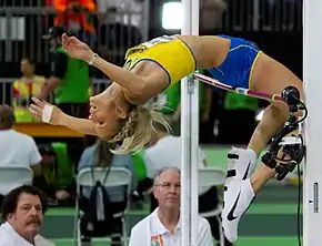 Erika Kinseygeteilter Rang acht mit 1,85 m