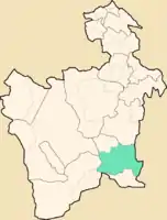 Lage des Municipio Tupizaim Departamento Potosí