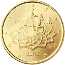Italienische 50-Centmünze