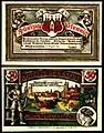 Historische Stadtansicht auf einem Notgeldschein von 1921