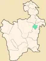 Lage des Municipio Caiza „D“im Departamento Potosí