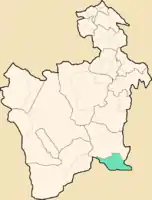 Lage des Municipio Villazónim Departamento Potosí