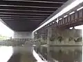 Südliche Pfeiler der neuen und alten Brücke (2015)