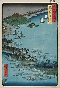 59: Provinz ChikuzenHakozaki umi-no-nakamichi(筥崎 海中みち)