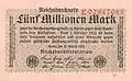 5 Millionen Mark  (20. August 1923)