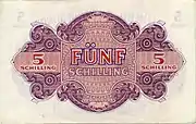 5 Schilling Rückseite