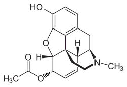 Strukturformel von 6-Monoacetylmorphin