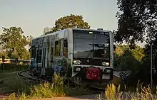 LVT/S der Dessau Wörlitzer Eisenbahn vor der Fahrzeug Technik Dessau