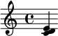  \relative c' { <c d e> } 
