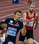Zielkurve (v. l. n. r.): James Ellington, Christophe Lemaitre, Ramil Guliyev