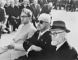 Der spätere Dir. Franz Epp mit den ehemaligen Direktoren Oskar Dorn und Franz Jachimowicz.