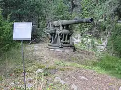 Modifiziertes Geschütz im Zweiten Weltkrieg in Finnland.
