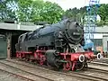 Dampflok 95 0009, Preußische T 20, vor dem Ringlokschuppen