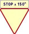 A11a: Stopp oder Vorfahrt gewähren (Ankündigung)