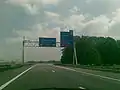 Die A15 am Knooppunt Valburg, wo die A15 die A50 kreuzt.