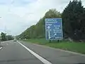 Die A3 Abfahrt zur A27/E42