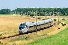 Ein Alstom AGV auf Testfahrt (2008)