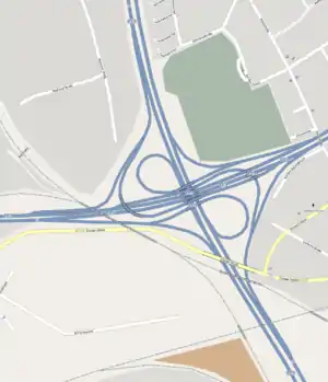Übersichtskarte Autobahnkreuz Herne
