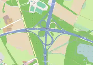 Übersichtskarte Autobahnkreuz Neersen