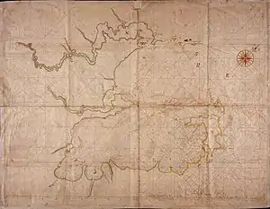 Karte der Algoa-Bucht aus dem 17. Jahrhundert