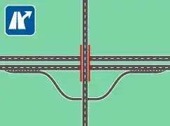 Anschluss nur aus und in eine Fahrtrichtung