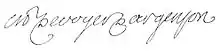 Unterschrift Marc-Pierre d’Argenson