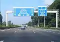 Die A10/E40 bei Ausfahrt R4 Gent