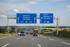 Die A 9 Richtung München am Dreieck