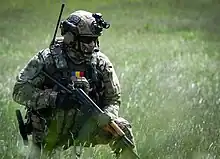 Rumänischer Soldat bei der Übung Steadfast Defender 2021