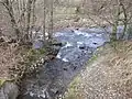 Einmündung eines rechten Nebenflusses am Oberlauf