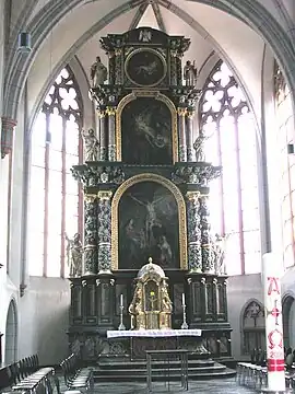 Rekonstruierter Hochaltar vor der Brandzerstörung