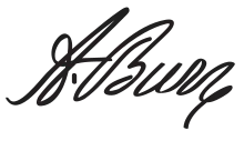 Unterschrift von Aaron Burr