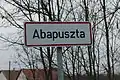 Ortstafel Abapuszta