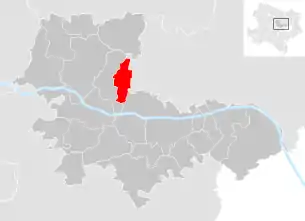 Lage der Gemeinde Absdorf im Bezirk Tulln (anklickbare Karte)