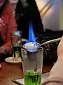 Feuerritual mit einfachem Löffel