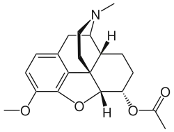 Strukturformel von Acetyldihydrocodein