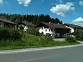 Achenmühle, Wohnanlage Speckbacher Leiten (1983), aus östlicher Richtung von der Törwanger Straße aus gesehen