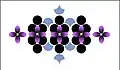 Achsensymmetrische Anordnung von geometrischen Formen.