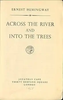 Cover der englischen Ausgabe „Über den Fluss und in die Wälder“