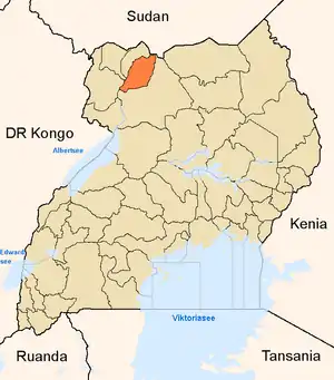 Lage von Adjumani