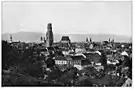 Stadtpanorama mit der Dombaustelle (um 1898)