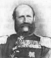 Porträtbrustfoto von Adolf von Hertzberg in Uniform
