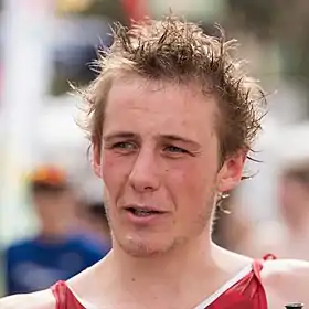 Adrien Briffod beim ETU Sprint TriathlonEuropean Cup in Gran Canaria, 2018