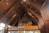 Dachkonstruktion und Orgel