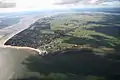 Luftbild von Föhr mit Wyk im Vordergrund