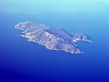 Luftbild der Insel Giglio
