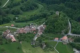 Luftansicht von Les Clées