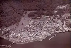 Luftbild von Port Alice (ca. 1950)